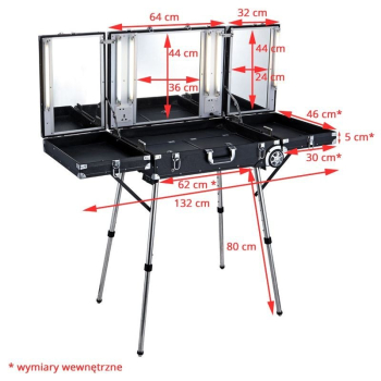 ActivShop KUFER GLAMOUR D-6980K CZARNY (PRZENOŚNE STANOWISKO)